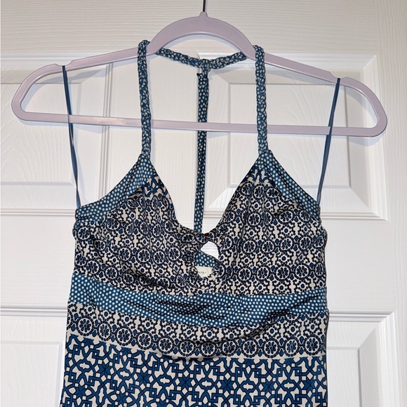 Guess Jeans Blue Printed Maxi Dress Adjustable Size Small - Picture 4 of 6